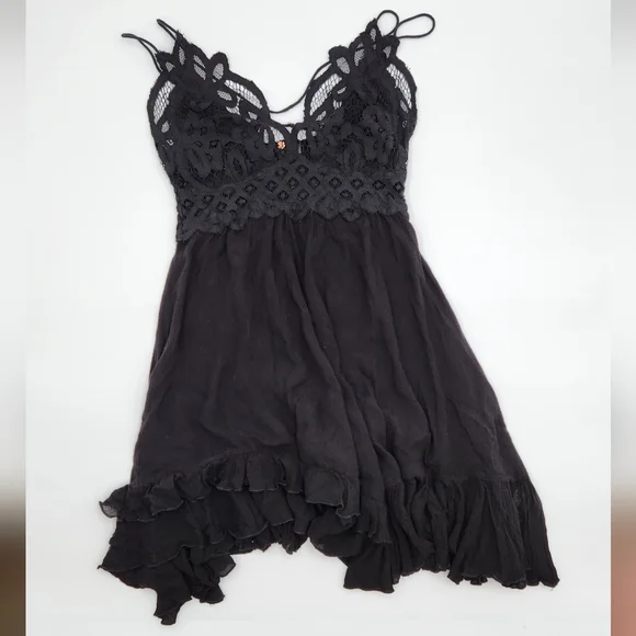 Free People Black Adella Dress - Picture 1 of 8